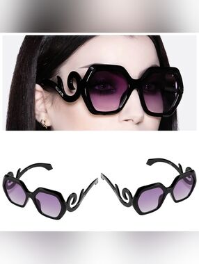 KILLSTAR THORN Sunglasses Black Purple NEW w/Neoprene Squeeze-Top Case UV400